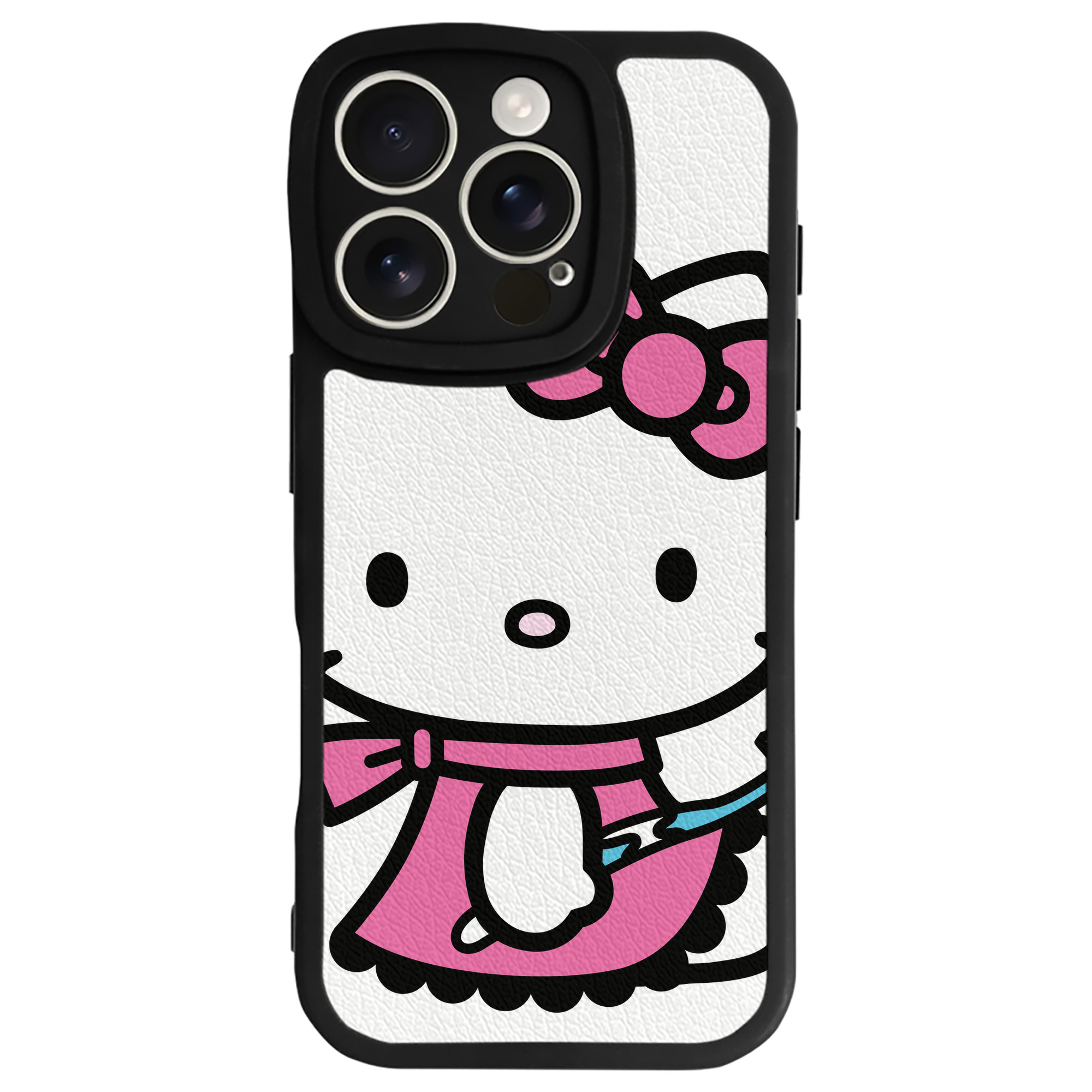 （画像用） Hello Kitty ハローキティ 【iPhone 16シリーズ対応】シリコンスマホケース（レザー調） 材質：シリコン